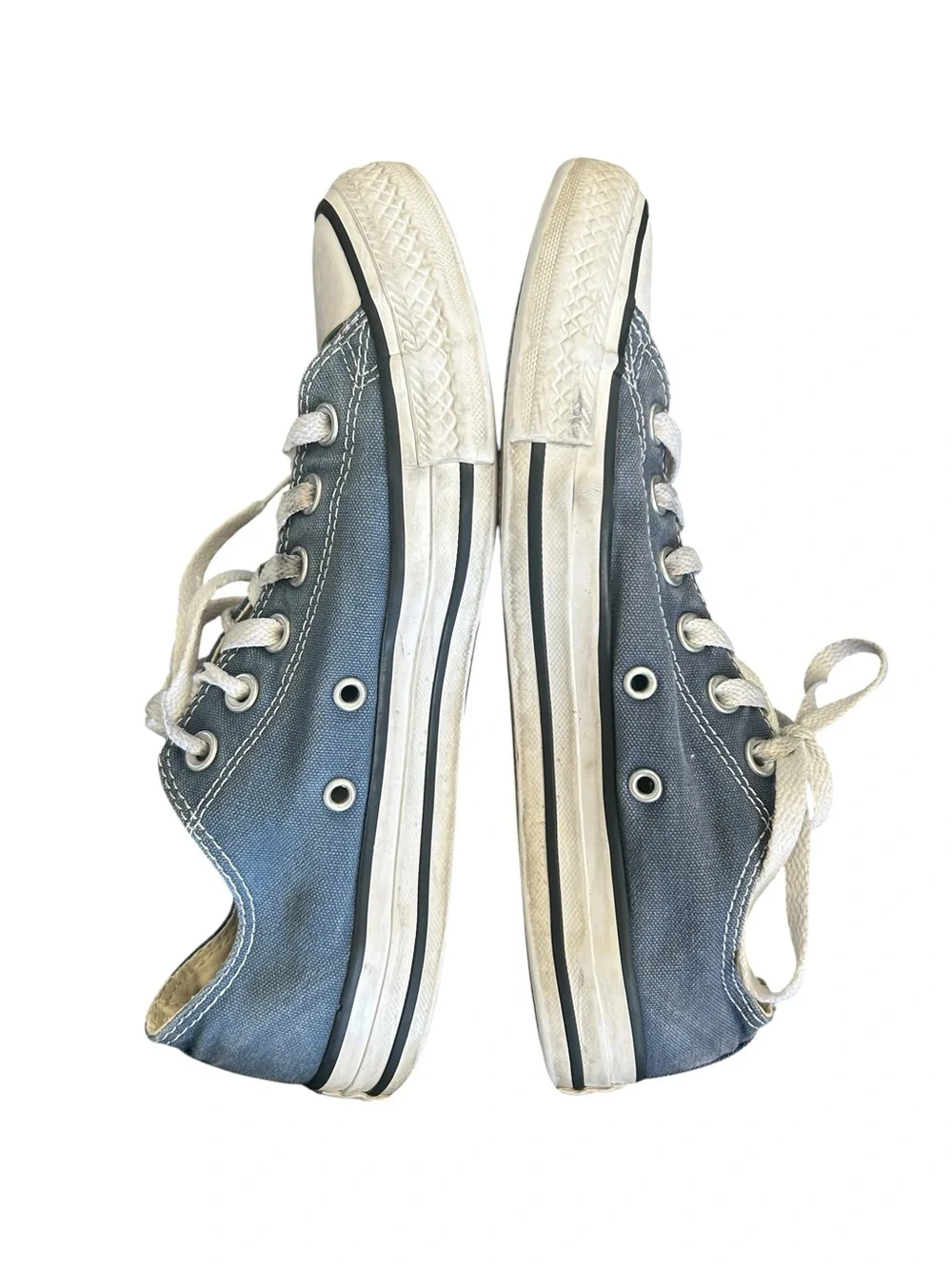 Converse Unisex Navy Blue Low Top Canvas Sneakers Size Mens 6.5 Womens 8.5